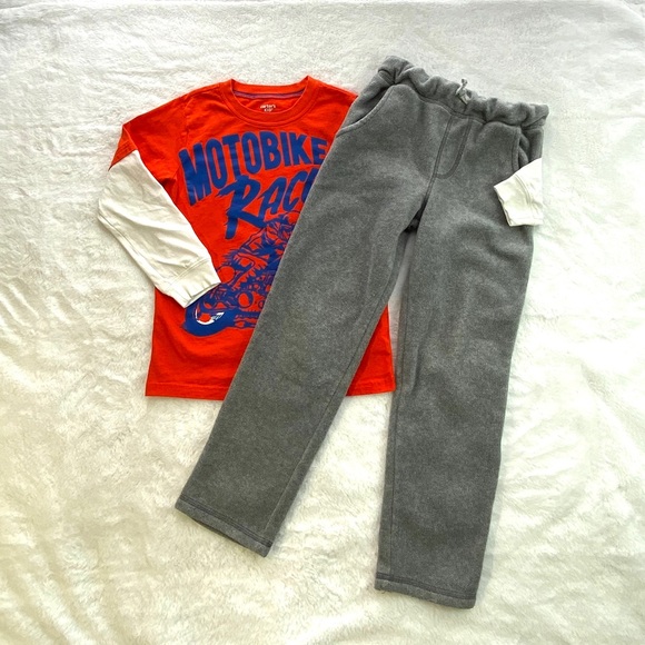 Carter's Other - Carter’s Matching Set Long Sleeve Tee/Fleece Pants